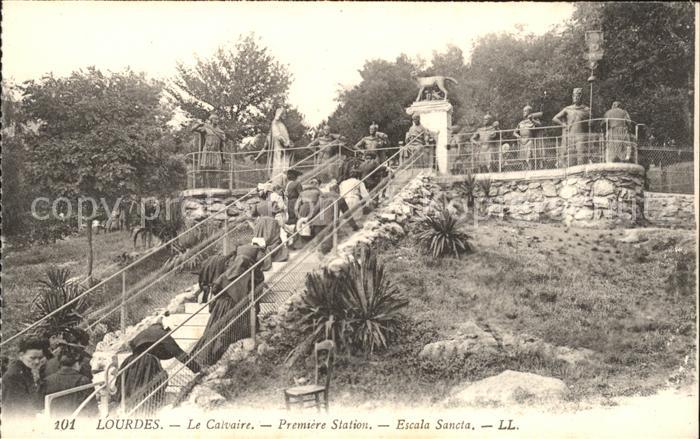 Lourdes Hautes Pyrenees Calvaire Premiere Station Escala Sancta