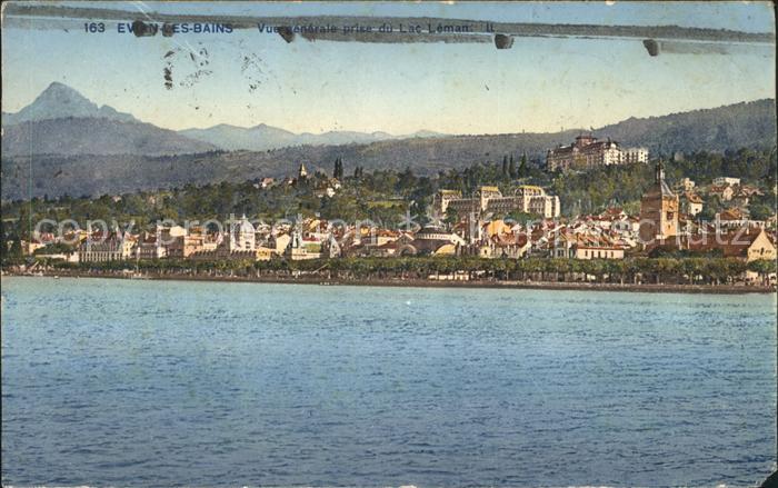 Evian-les-Bains Haute Savoie Vue generale prise du Lac Leman
