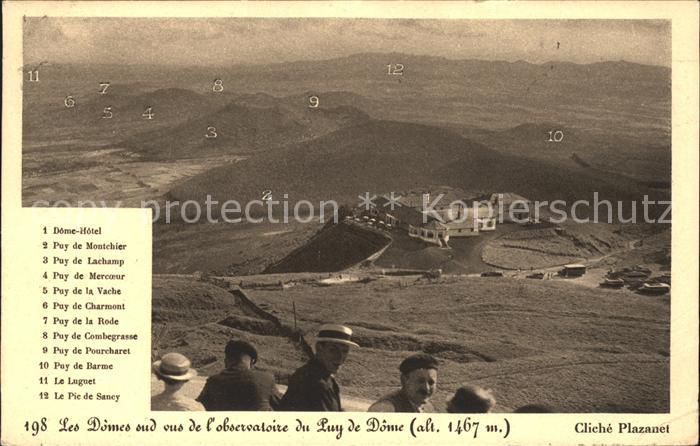 Puy-de-Dome Les Domes sud vus de l'Oberservatoire