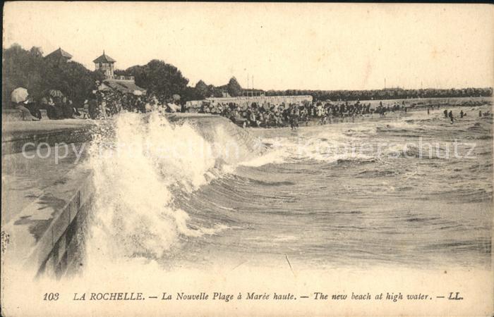 La Rochelle Charente-Maritime Nouvelle Plage a maree haute