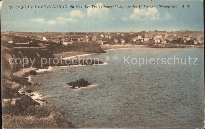 Saint-Quay-Portrieux Trois Plages vue prise des Falaisses du