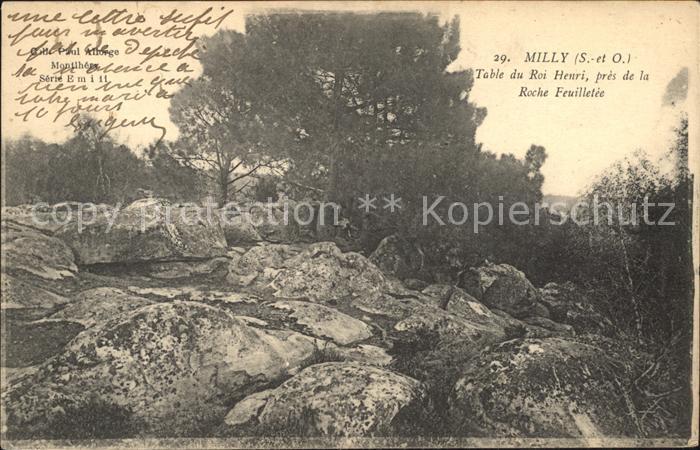 Milly-la-Foret Table du Roi Henri Roche Feuilletee