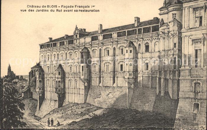 Blois 41 Chateau Monument historique Facade Fran