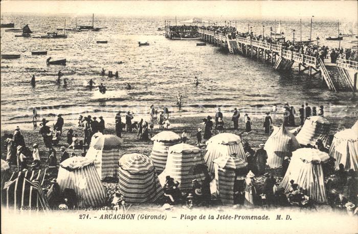 Arcachon Gironde Plage de la Jetee Promenade
