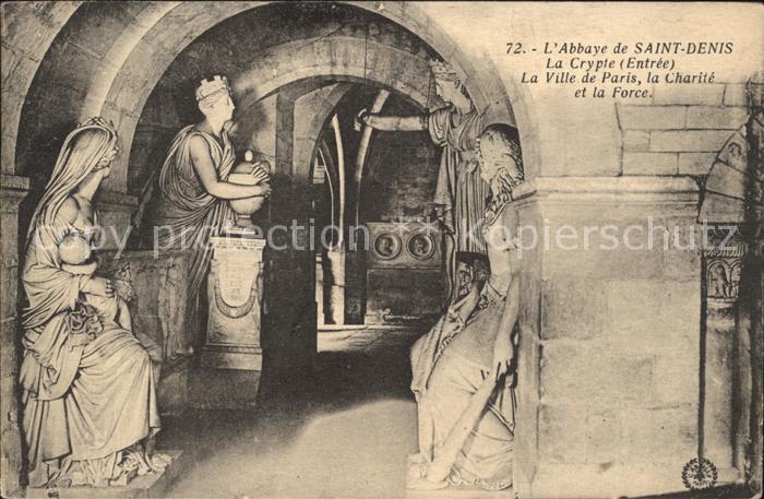 Saint-Denis Seine Entree de la Crypte Ville de Paris Chartie et la Force Sculptu