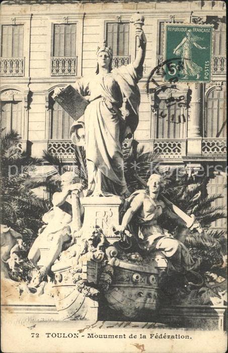 Toulon Var Monument de la Federation Sculpture