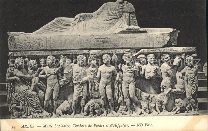 Arles Bouches-du-Rhone Musee Lapidaire Tombeau de Phedre et d_
