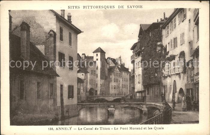 Annecy Haute-Savoie Canal de Thiou Pont Morand et les Quais