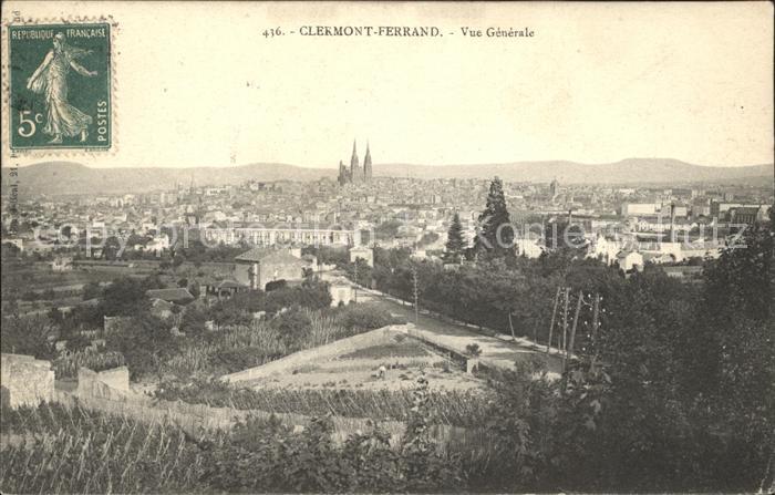 Clermont Ferrand Puy de Dome Vue generale Stempel auf AK
