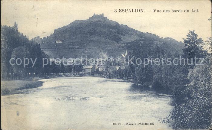 Espalion Vue des bords du Lot