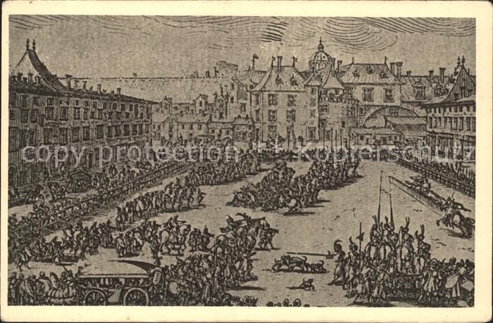 Nancy Lothringen Palais ducal Gravure de J. Callot Serie