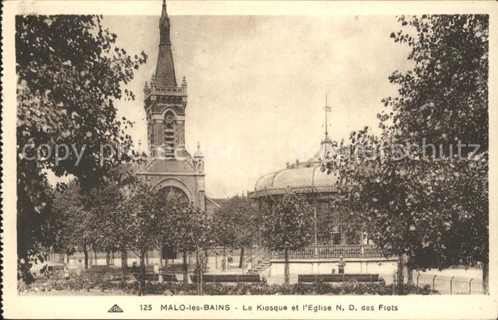 Malo-les-Bains Kiosque Eglise Notre Dame des Flots