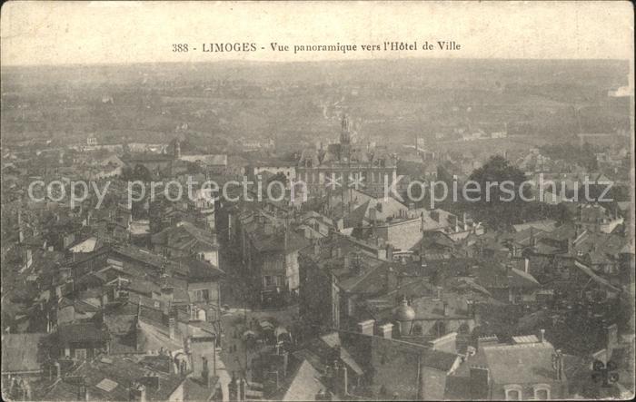 Limoges Haute Vienne Vue panoramique vers l_Hotel de Ville