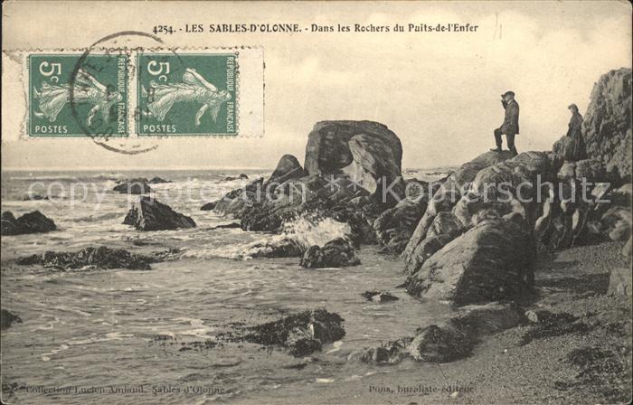 Les Sables-d Olonne Rochers du Puits de l'Enfer Stempel auf