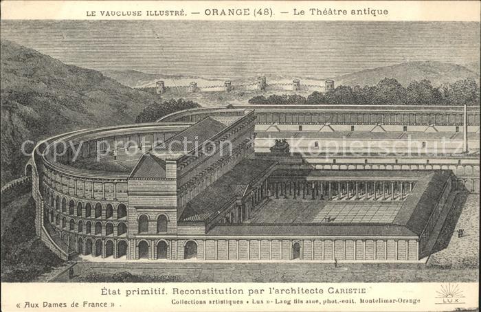 Orange Vaucluse Theatre antique Reconstitution Architec