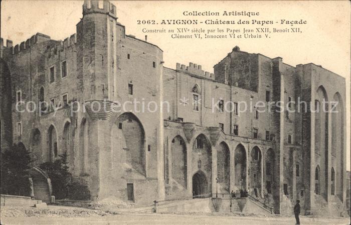 Avignon Vaucluse Chateau des Papes Facade XIV siecle Mon