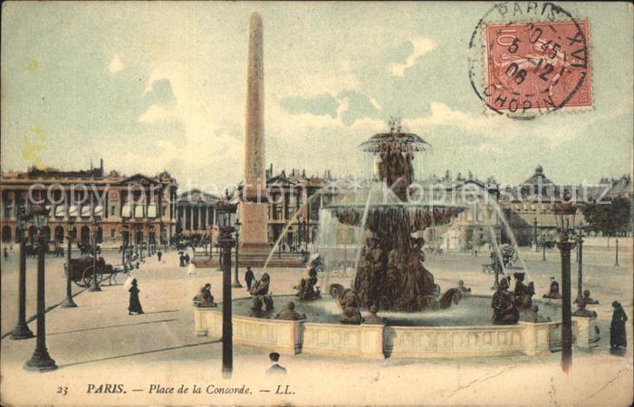 Paris Place de la Concorde Fontaine Obelisque