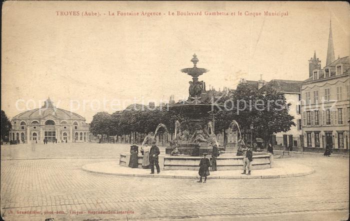 Troyes Aube Fontaine Argence Boulevard Gambetta Cir