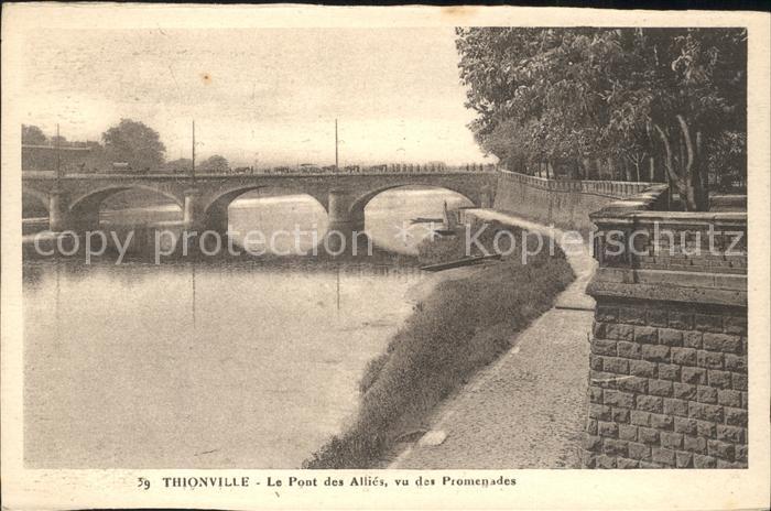 Thionville Pont des Allies vu des Promenades