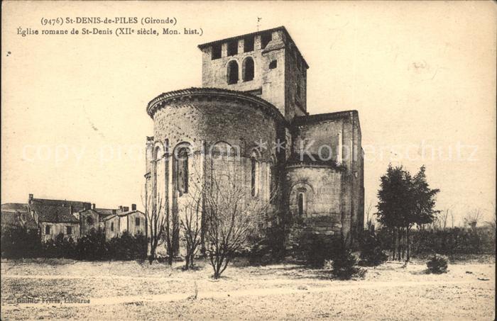 Saint-Denis-de-Pile Eglise romaine XII siecle