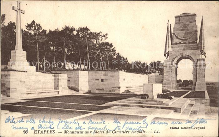 Etaples Monument aux Morts du Cimetiere Anglais