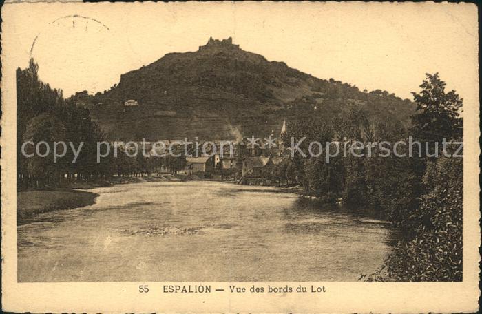 Espalion Vue des bords du Lot