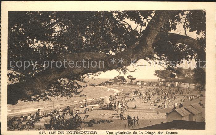 Noirmoutier-en-l Ile Vue generale de la Plage des Dames
