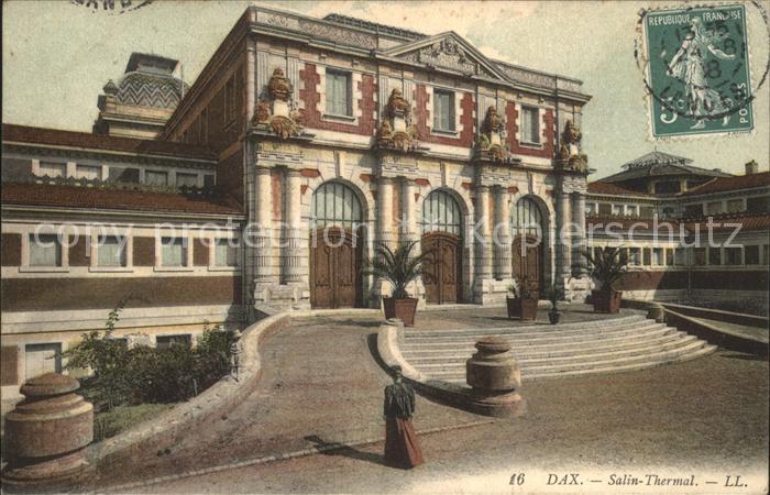 Dax Landes Salin Thermal Stempel auf AK
