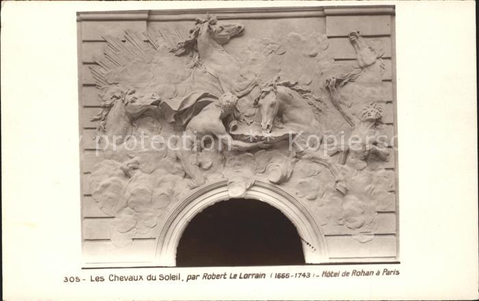 Bildhauerei Steinmetz Robert Le Lorrain Les Chevaux du Soleil