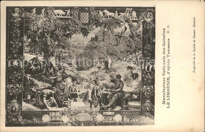 Wandteppich Tapisserie Tapete Tapissier Polsterung Le Limousin Gobeli