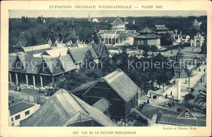 Exposition Coloniale Internationale Pari Vue de la section Indochinoise