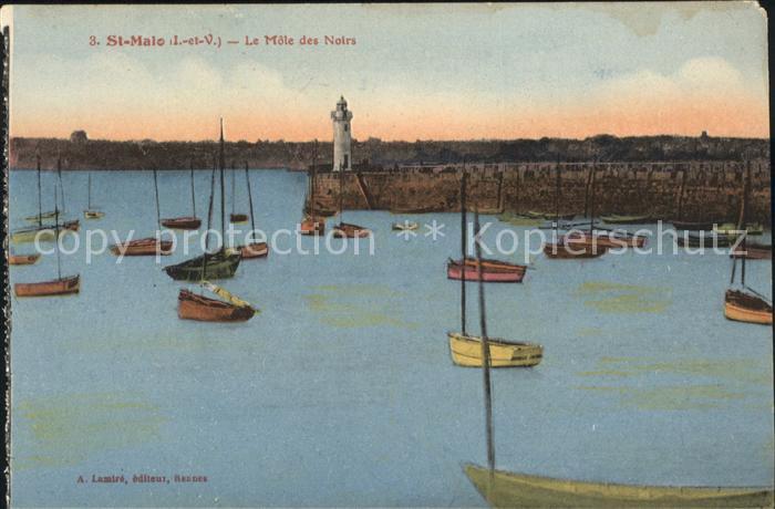 Boote Leuchtturm St-Malo Mole des Noirs