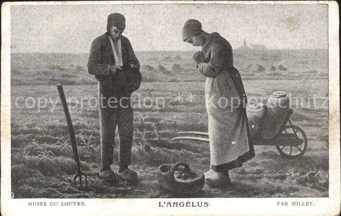 Landwirtschaft Gebet Schubkarre Kartoffel L'Angelus Mi