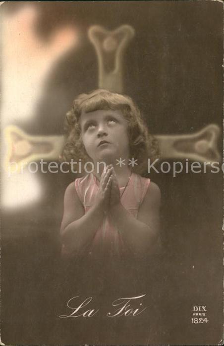Foto DIX Paris Nr. 1824 La Foi Kind Gebet