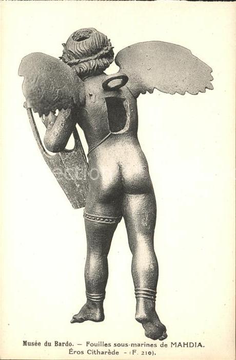 Skulpturen Eros Citharede Fouilles Mahdia Musee du Bardo