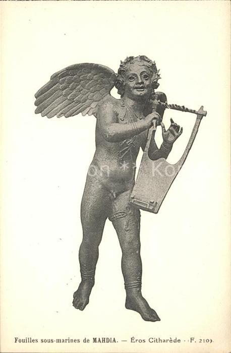 Skulpturen Eros Citharede Fouilles Mahdia Musee du Bardo
