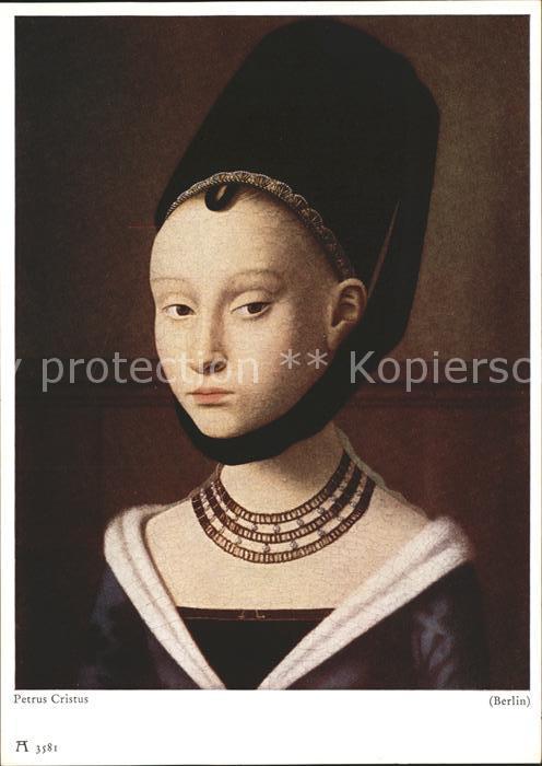 Verlag Ackermann Kuenstlerpostkarte Nr. 3581 Petrus Cristus Junge Frau