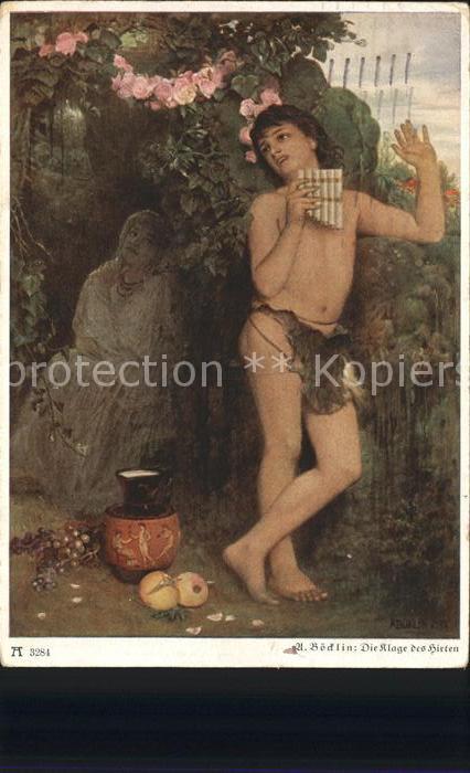 Verlag Ackermann Kuenstlerpostkarte Nr. 3284 Künstler Arnold Böcklin Die Klage