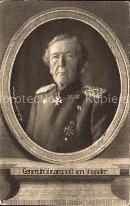 Generaele Generalfeldmarschall Gottlieb von Haese