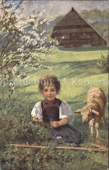 Hoffmann Heinrich Frühlingsgruss aus dem Schwarzwald Mädc