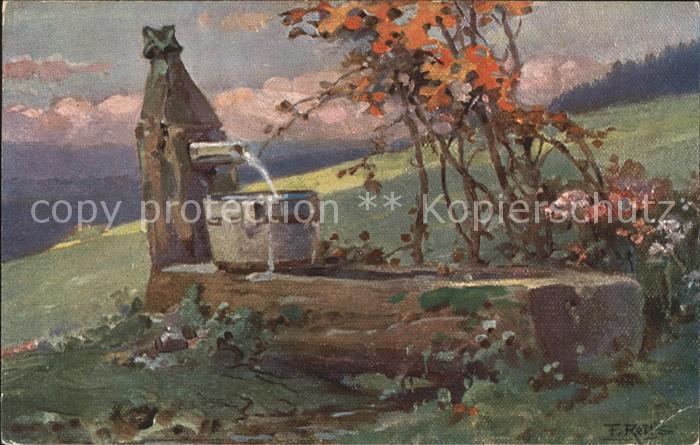 Reiss Fritz Schwarzwald-Quellen Elchlepp Verlag Nr. 6 Brunnen