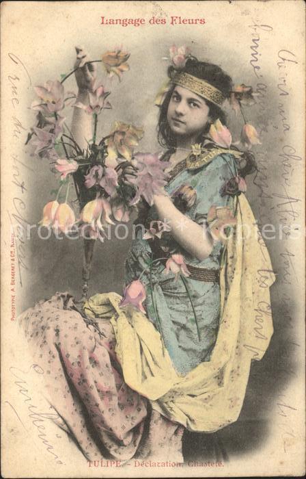 Blumen Bluemensprache Tulpen Frau Langage des