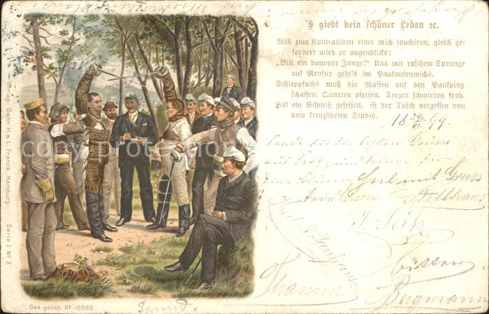 Studentika Fechten Degen Gedicht
