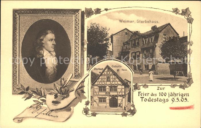 Schiller Friedrich Zither Marbach Geburtshaus Weimar Sterb