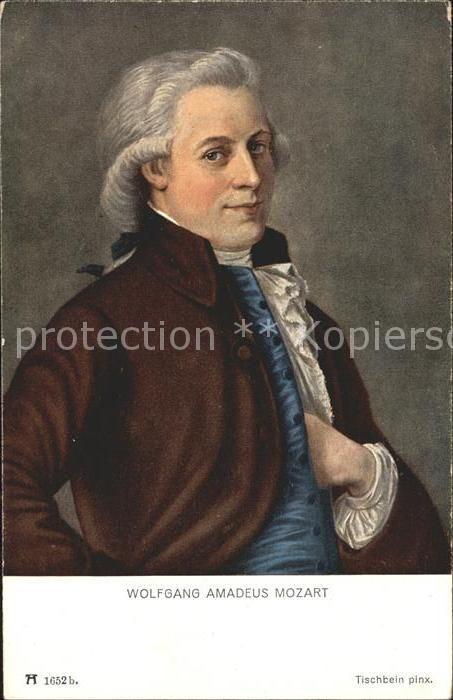 Mozart Wolfgang Amadeus F.A. Ackermann Verlag Nr. 1652 b Kuenstler Tischbein