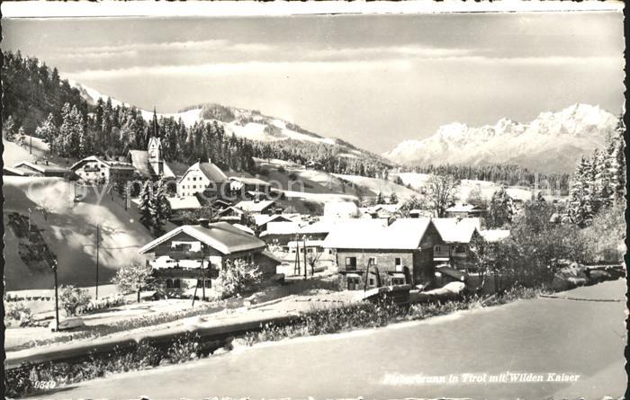 Fieberbrunn Tirol Gesamtansicht Wintersportplatz Wilder Kaiser