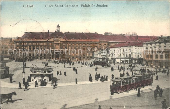 Liege Luettich Place Saint Lambert Palais de Justice Tram