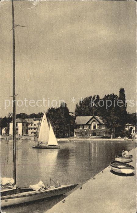 Balatonfuered Kikoetoereszlet Hafen Segelboot