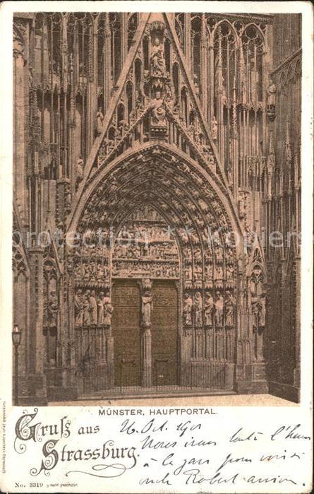 Strassburg Elsass Münster Hauptportal