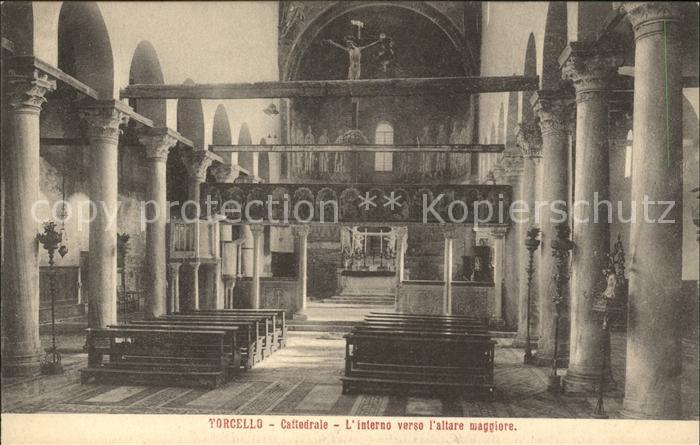 Torcello Cattedrale Interno verso l'altare maggiore Kathedrale Hochaltar